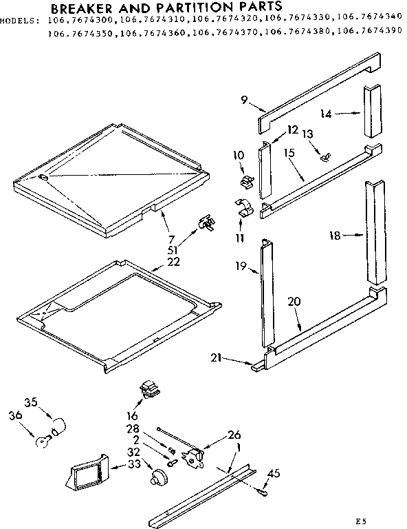 BREAKER AND PARTITION PARTS