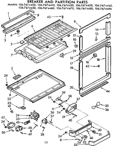 Breaker and partition parts