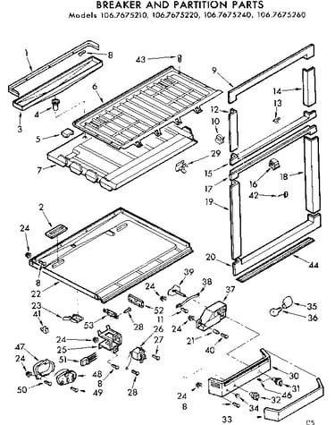 Breaker and partition parts