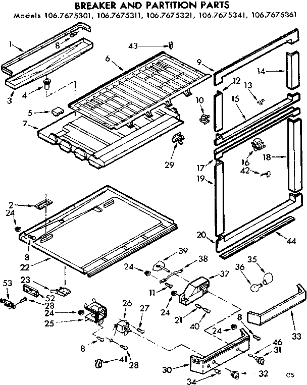 Breaker and partition parts