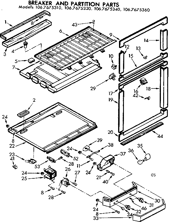 Breaker and partition parts