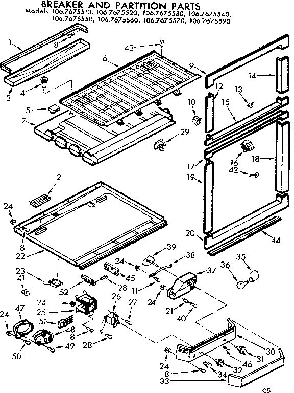 Breaker and partition parts