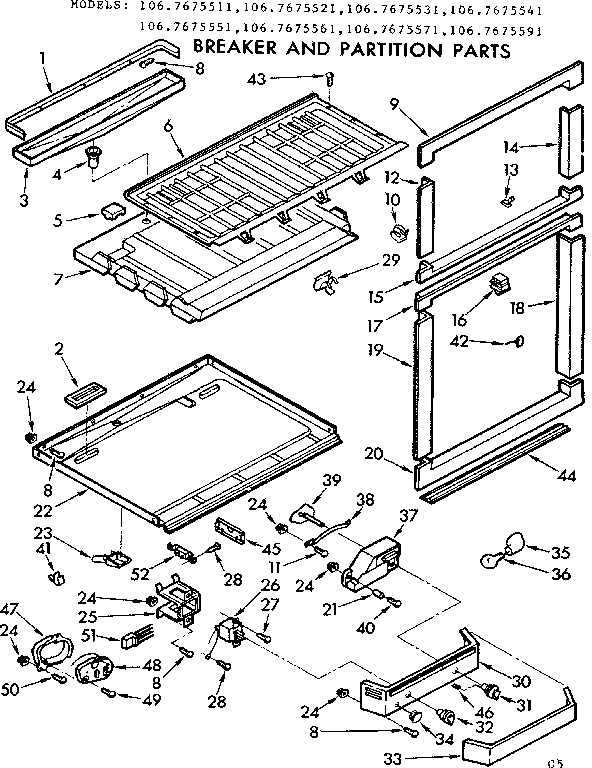 Breaker and partition parts
