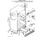 Kenmore 1067675542 cabinet parts diagram