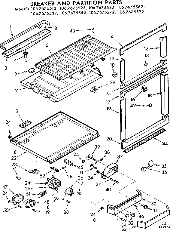 Breaker and partition parts