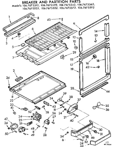Breaker and partition parts