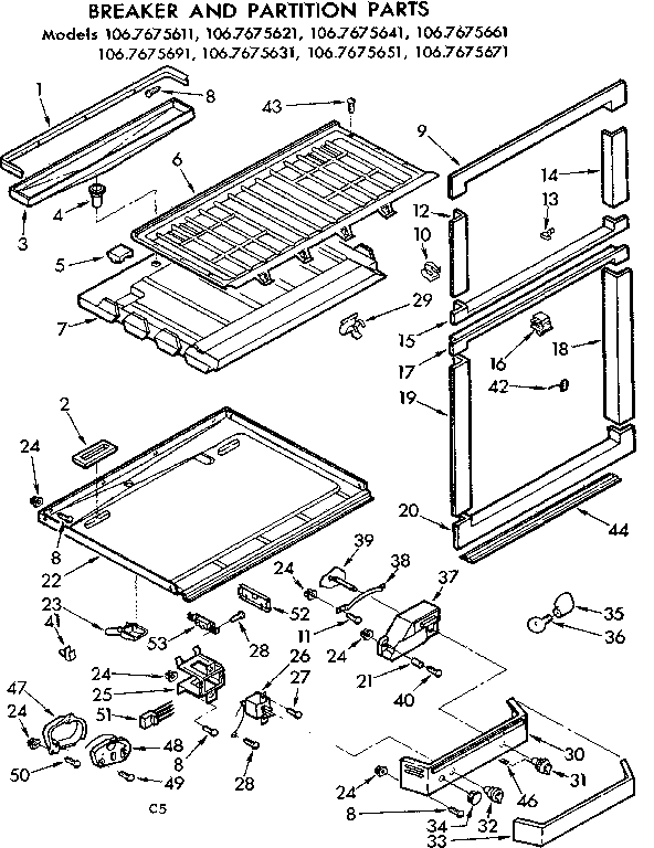 BREAKER AND PARTITION PARTS