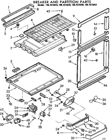 Breaker and partition parts