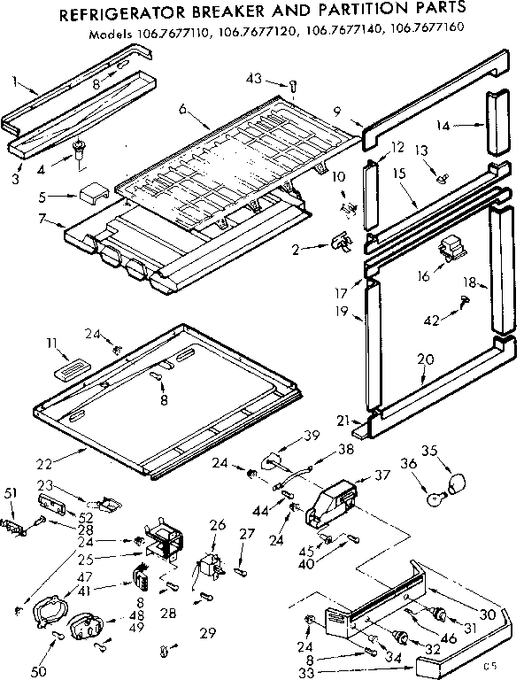Breaker and partition parts