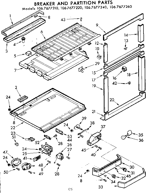 Breaker and partition parts