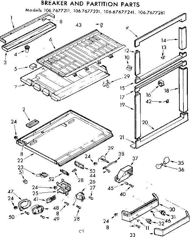 Breaker and partition parts