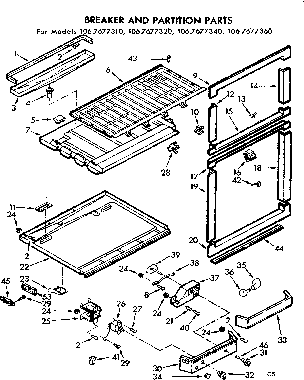Breaker and partition parts