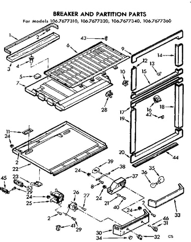 Breaker and partition parts