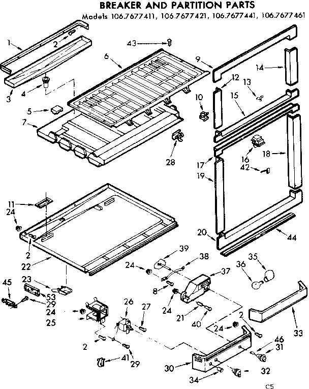 Breaker and partition parts