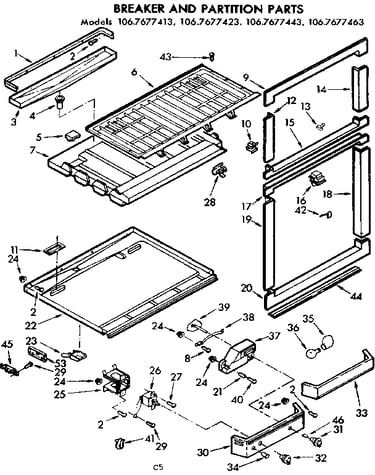 Breaker and partition parts