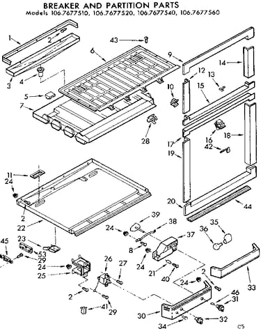 Breaker and partition parts