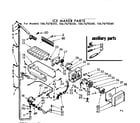 Kenmore 1067678340 ice maker parts diagram