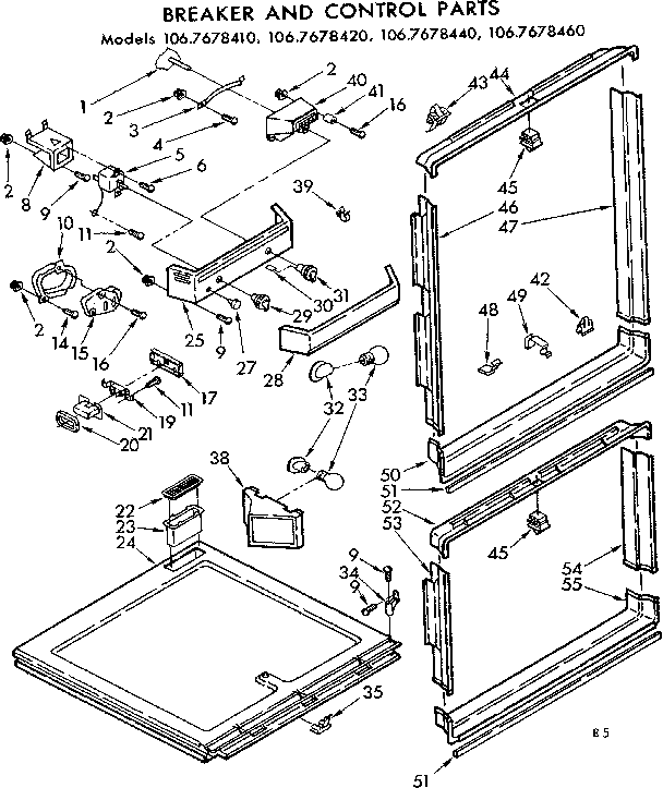 Breaker and control parts