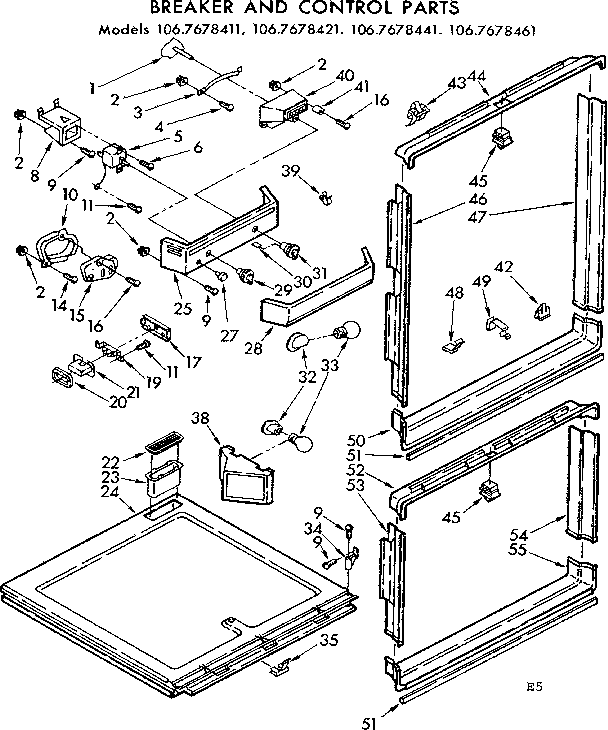 Breaker and control parts