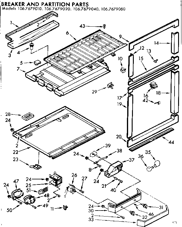 Breaker and partition parts