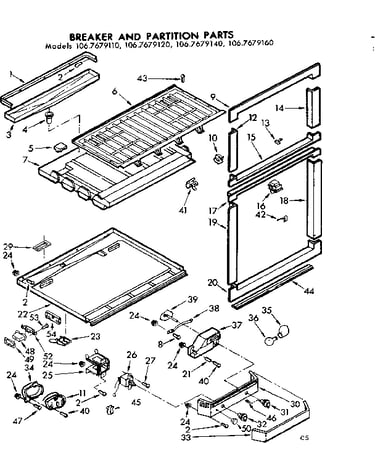 Breaker and partition parts