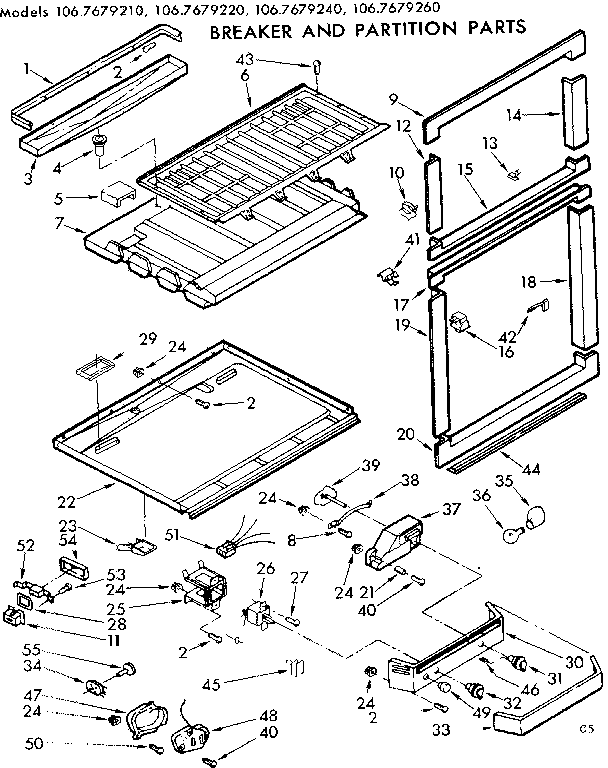 Breaker and partition parts