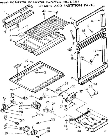 Breaker and partition parts