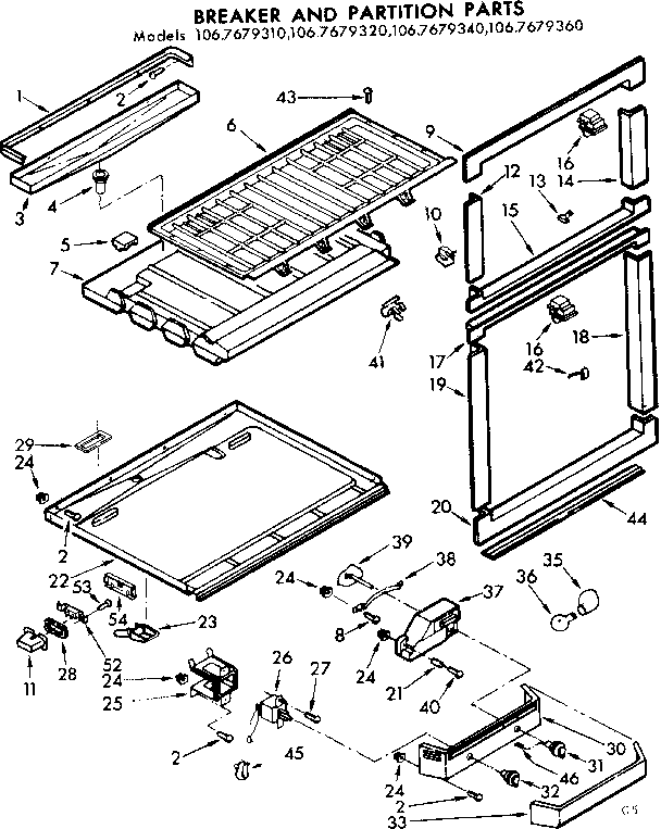 Breaker and partition parts