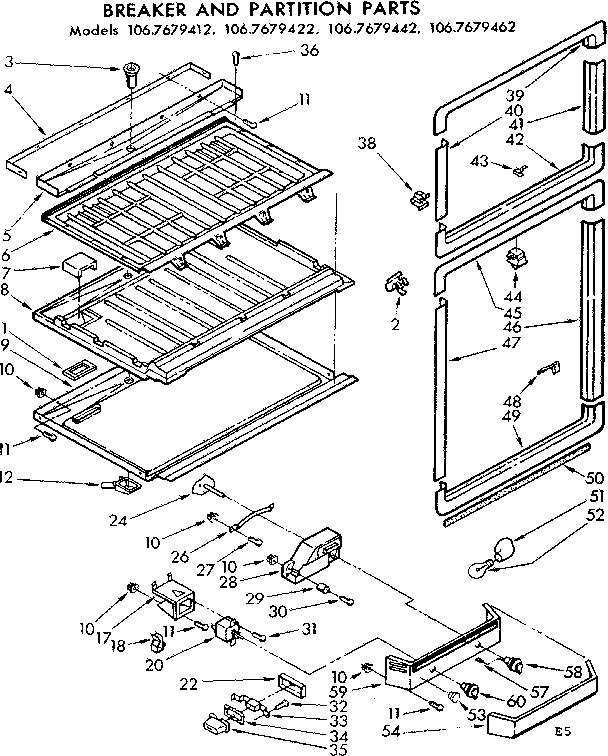 Breaker and partition parts