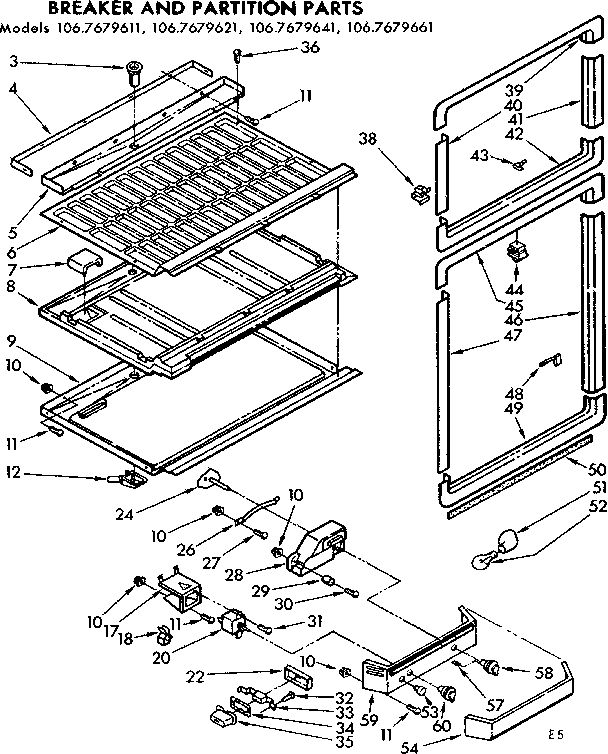 Breaker and partition parts
