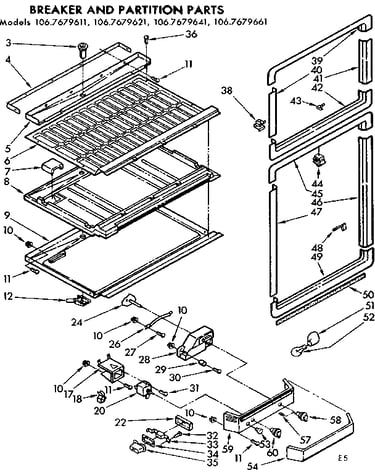 Breaker and partition parts