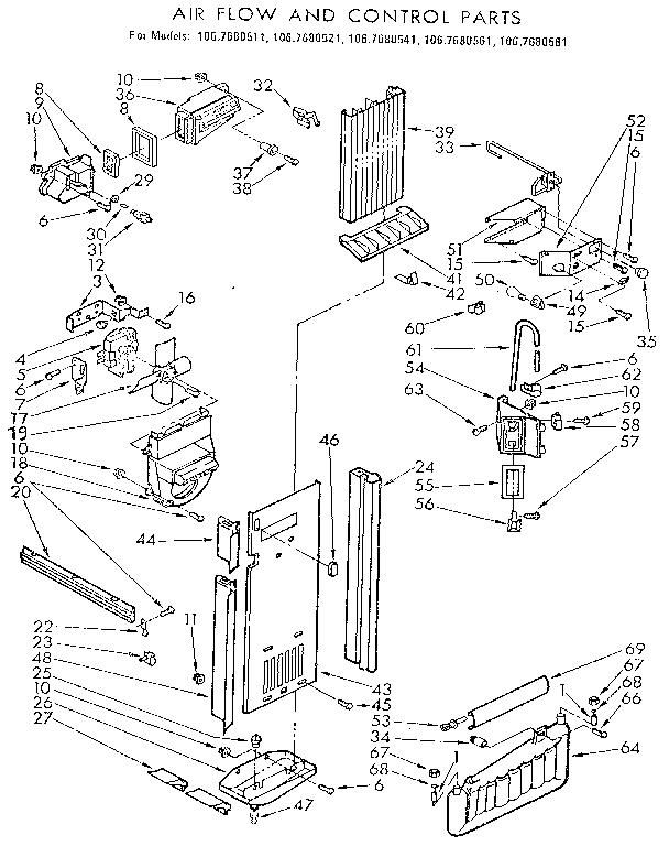 Air flow and control parts