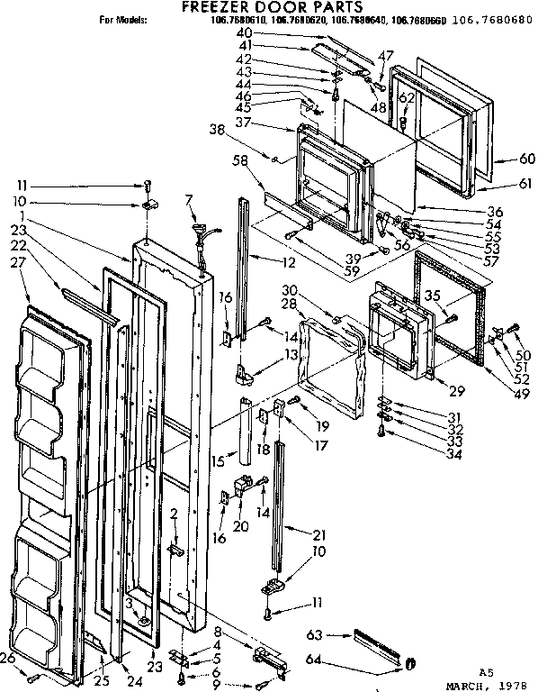 Freezer door parts