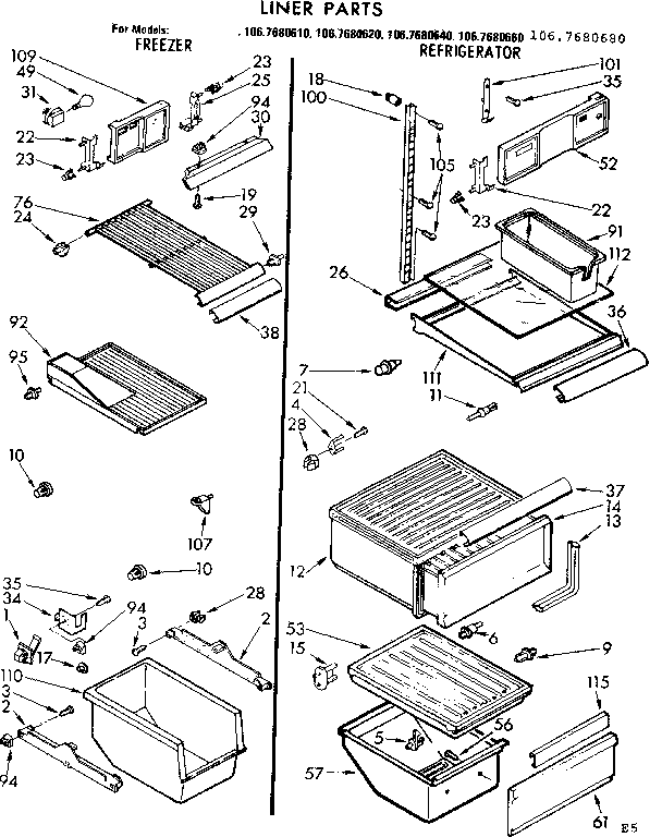 Liner parts