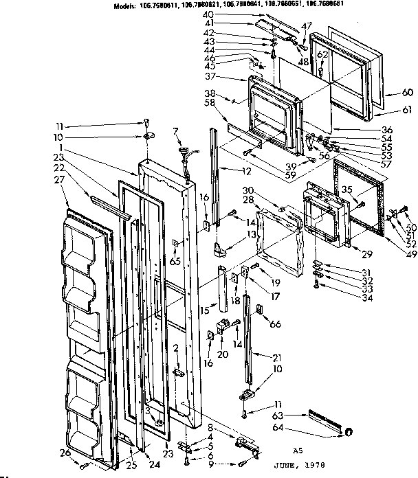 Freezer door parts