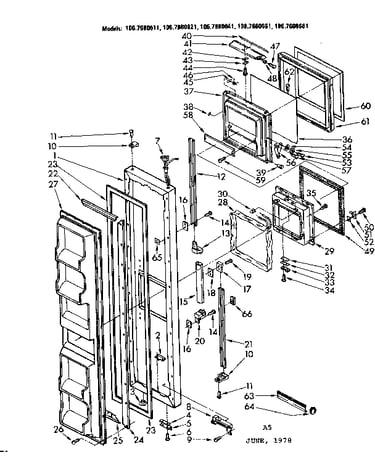 Freezer door parts