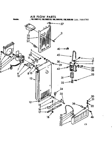Air flow parts