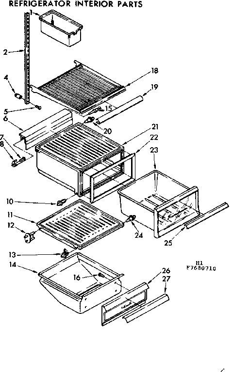 Refrigerator interior parts