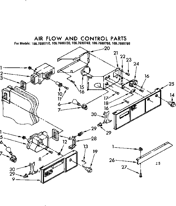 Air flow and control parts