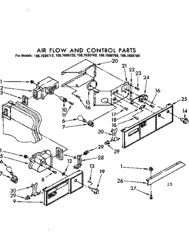 Air flow and control parts