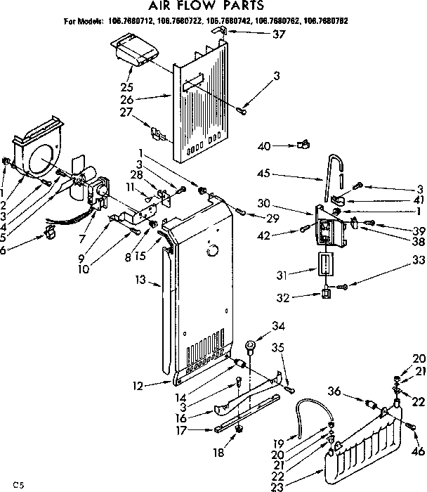 Air flow parts