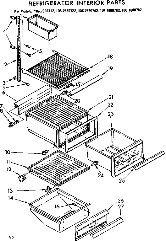 Refrigerator interior parts