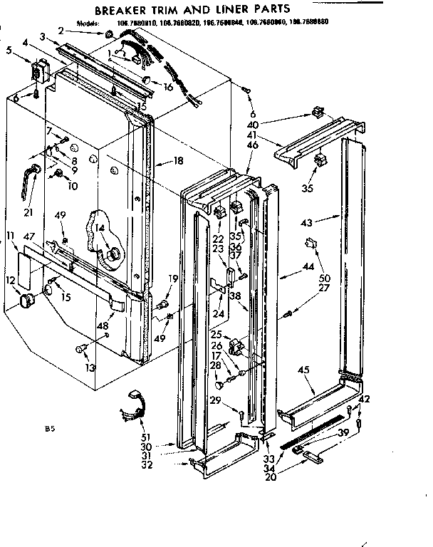 BREAKER TRIM AND LINER PARTS