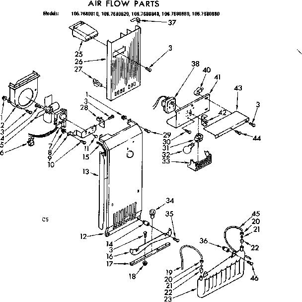 Air flow parts