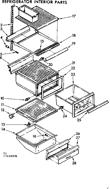 Refrigerator interior parts