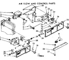 Kenmore 1067680810 air flow and control parts diagram