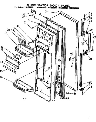 Refrigerator door parts