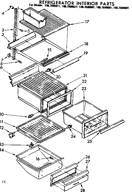 Refrigerator interior parts