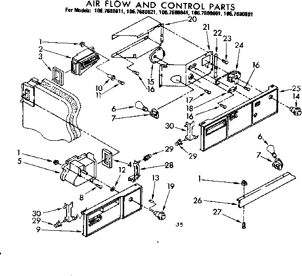 Air flow and control parts