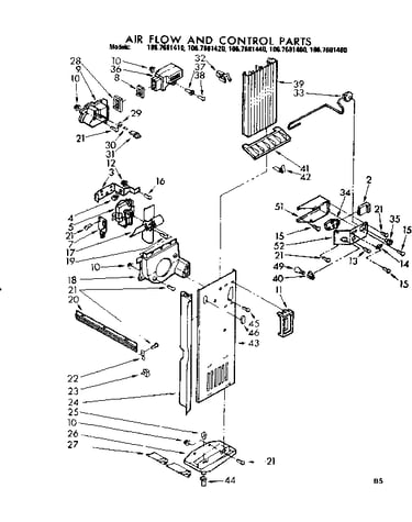 Air flow and control parts